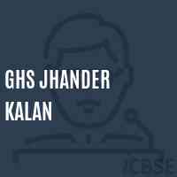 Ghs Jhander Kalan Secondary School Logo