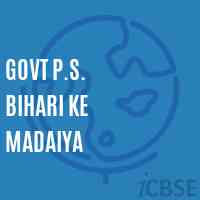Govt P.S. Bihari Ke Madaiya Primary School Logo