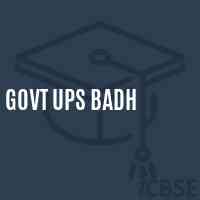 Govt Ups Badh Middle School Logo
