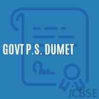 Govt P.S. Dumet Primary School Logo