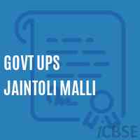 Govt UPS JAINTOLI MALLI Middle School Logo