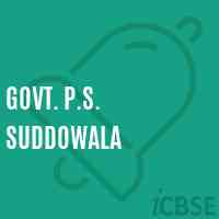 Govt. P.S. Suddowala Primary School Logo