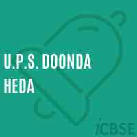 U.P.S. Doonda Heda Middle School Logo