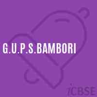 G.U.P.S.Bambori Middle School Logo