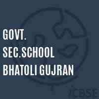 Govt. Sec.School Bhatoli Gujran Logo