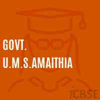 Govt. U.M.S.Amaithia Middle School Logo