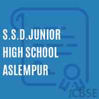 S.S.D.Junior High School Aslempur Logo
