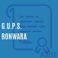 G.U.P.S. Ronwara Middle School Logo