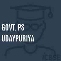 Govt. Ps Udaypuriya Primary School Logo