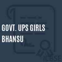 Govt. Ups Girls Bhansu Middle School Logo