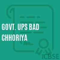 Govt. Ups Bad Chhoriya Middle School Logo