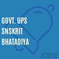 Govt. Ups Snskrit Bhatadiya Middle School Logo