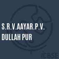S.R.V.Aayar.P.V.Dullah Pur Primary School Logo