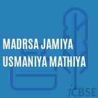 Madrsa Jamiya Usmaniya Mathiya Middle School Logo