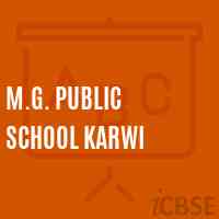 M.G. Public School Karwi Logo