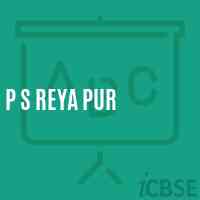 P S Reya Pur Primary School Logo