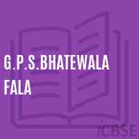 G.P.S.Bhatewala Fala Primary School Logo