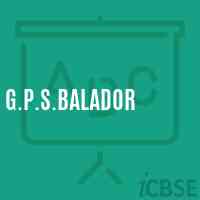 G.P.S.Balador Primary School Logo