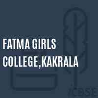 Fatma Girls College,Kakrala Secondary School Logo