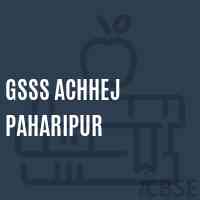 Gsss Achhej Paharipur High School Logo