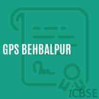 Gps Behbalpur Primary School Logo