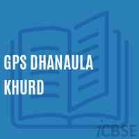 Gps Dhanaula Khurd Primary School Logo