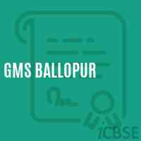 Gms Ballopur Middle School Logo
