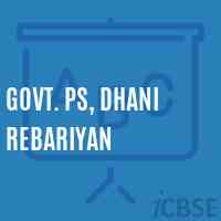 Govt. Ps, Dhani Rebariyan Primary School Logo