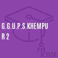 G.G.U.P.S.Khempur 2 Middle School Logo