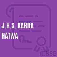 J.H.S. Karda Hatwa Middle School Logo