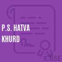 P.S. Hatva Khurd Primary School Logo