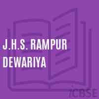 J.H.S. Rampur Dewariya Middle School Logo