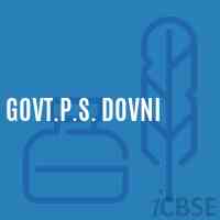 Govt.P.S. Dovni Primary School Logo