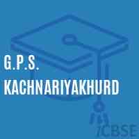 G.P.S. Kachnariyakhurd Primary School Logo