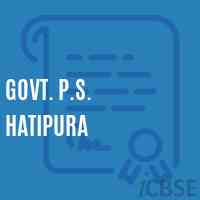 Govt. P.S. Hatipura Primary School Logo