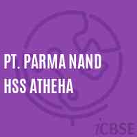 Pt. Parma Nand Hss Atheha Secondary School Logo