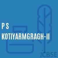 P S Kotiyarmgragh-Ii Primary School Logo
