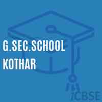 G.Sec.School Kothar Logo
