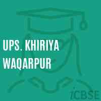 Ups. Khiriya Waqarpur Middle School Logo
