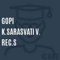 Gopi K.Sarasvati V. Rec.S Primary School Logo