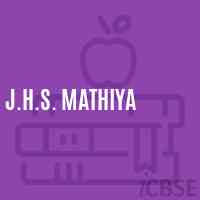 J.H.S. Mathiya Middle School Logo