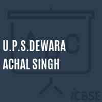 U.P.S.Dewara Achal Singh Middle School Logo
