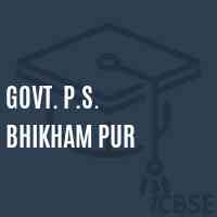 Govt. P.S. Bhikham Pur Primary School Logo