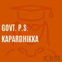 Govt. P.S. Kapardhikka Primary School Logo