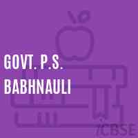 Govt. P.S. Babhnauli Primary School Logo