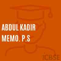 Abdul Kadir Memo. P.S Primary School Logo