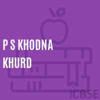 P S Khodna Khurd Primary School Logo