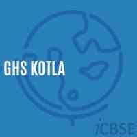 Ghs Kotla Secondary School Logo
