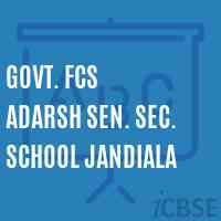 Govt. Fcs Adarsh Sen. Sec. School Jandiala Logo