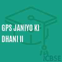 Gps Janiyo Ki Dhani Ii Primary School Logo